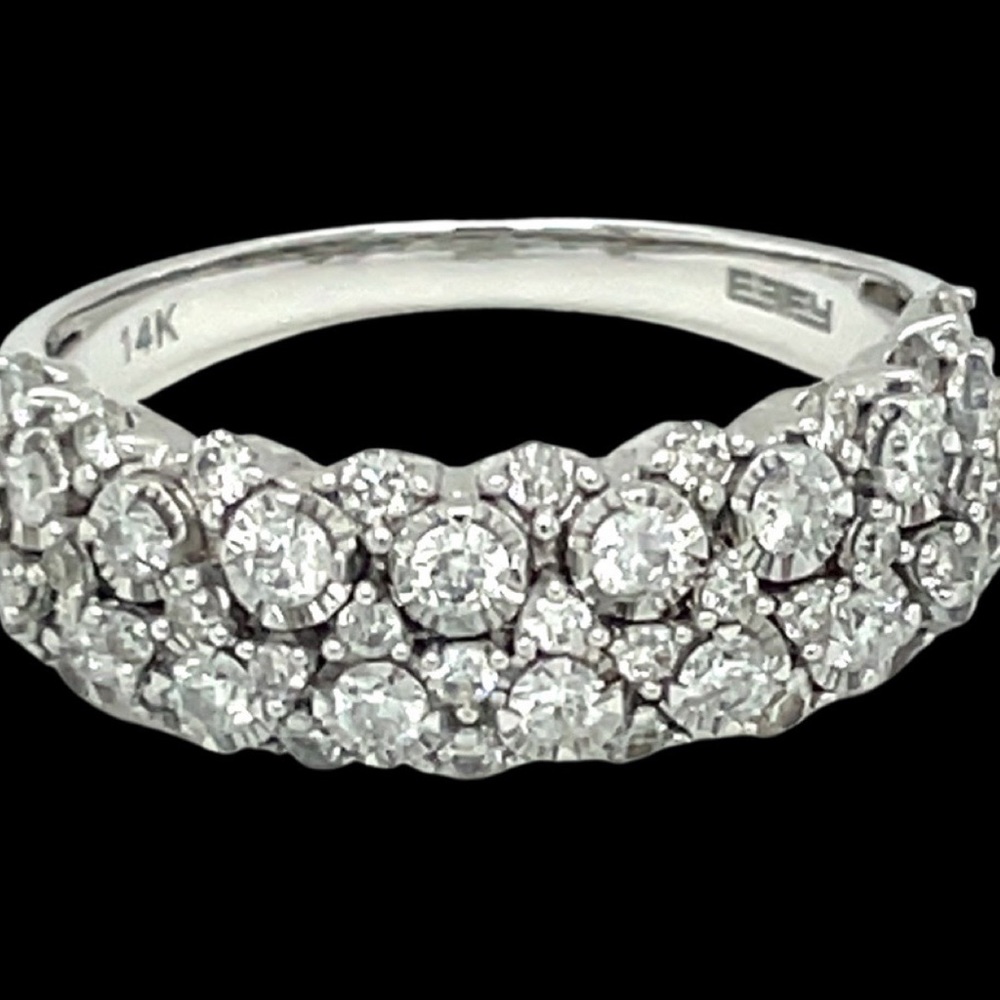 🤎🐾LNWT Effy Diamond cluster band WG 💎 new video 💎